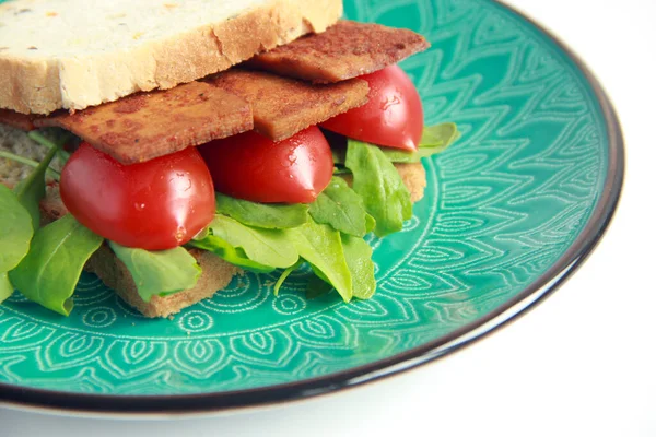 Vegan Bacon Made Tofu Smoked Paprika Healthy Vegetarian Appetizer Made — Photo