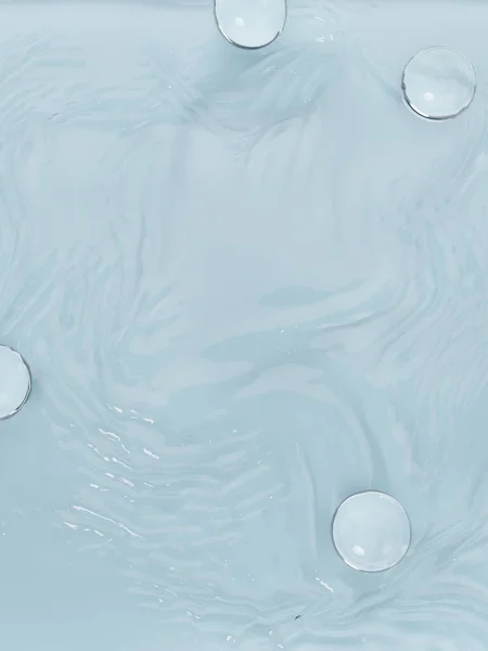 Rendering Studio Shot Water Ripples Background Crystal Spheres Beauty Skin — Stockfoto