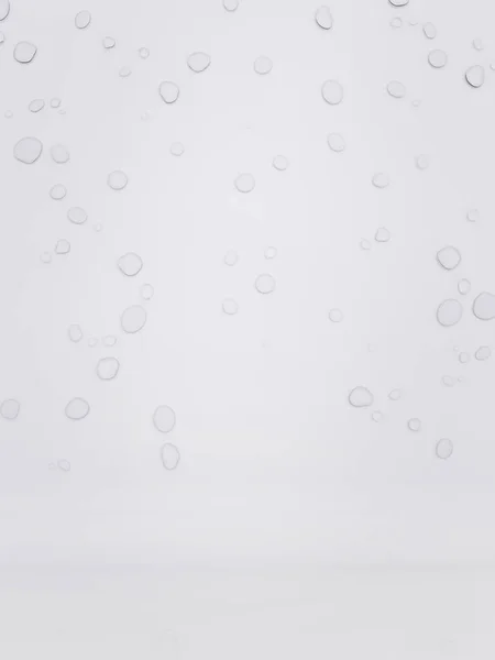 3D Rendering Stüdyo Çekimi Saf Beyaz Su Damlaları Güzellik, Cilt Bakımı, Yiyecek ve İçecek Reklamı Görünümü.