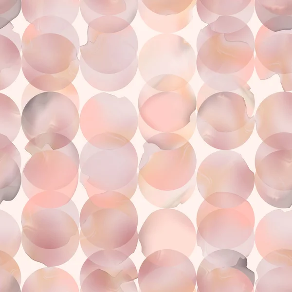 Vector Gradient Mesh Watercolor Drawing Overlapping Shapes Seamless Pattern Pastel — Stock vektor