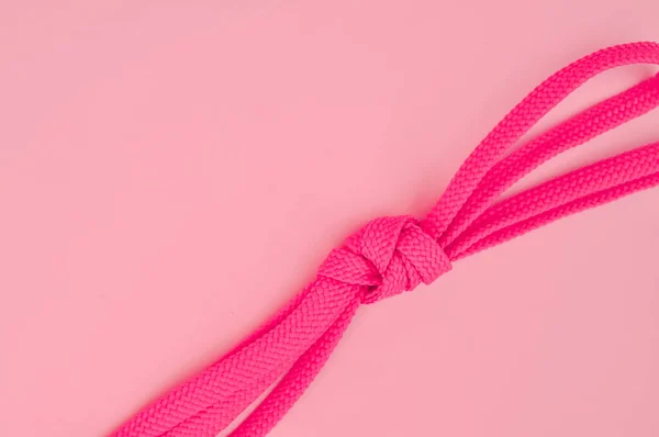 Pinkfarbene Schnürsenkel Auf Dem Hintergrund Kopieren Den Raum Hochwertiges Foto — Stockfoto