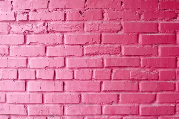 Rosa tegel vägg bakgrund kopia utrymme — Stockfoto