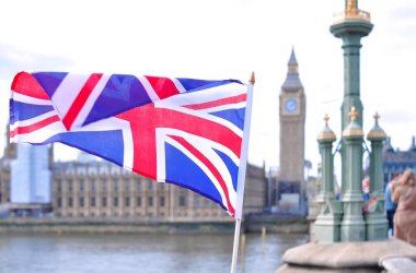 İngiltere Birleşik Krallığı 'nın ulusal bayrağı Londra' da. Yüksek kalite fotoğraf