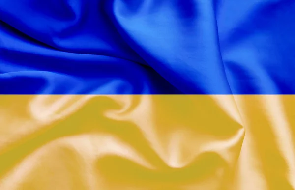 Blue Yellow National Ukrainian Flag Wallpaper Background High Quality Photo — Stock Photo, Image