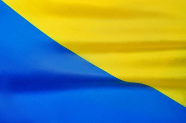 Blue and yellow national Ukrainian flag wallpaper and background. High quality photo