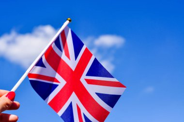 Büyük Britanya ulusal bayrağına yakın kopyalama alanı