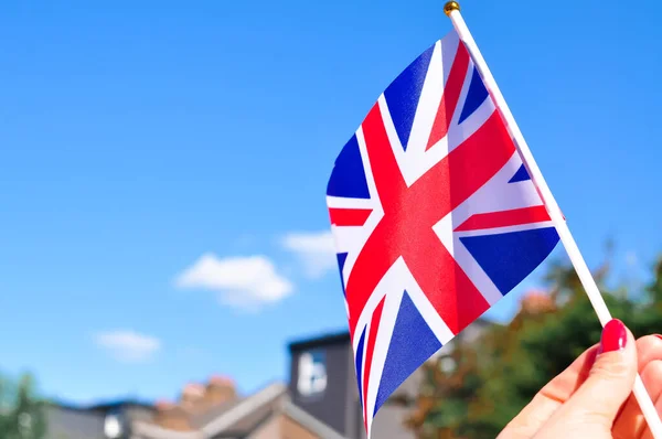 Закрытие Копировального Пространства Государственного Флага Великобритании — стоковое фото