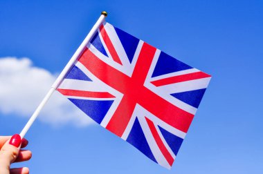 Büyük Britanya ulusal bayrağına yakın kopyalama alanı