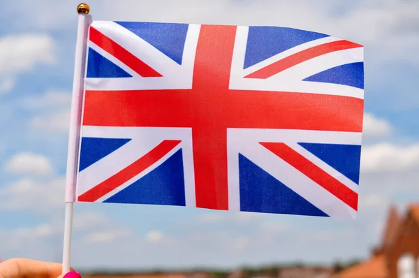 Флаг Национального Союза Джек Великий Британский Красный Белый Синий Цвета — стоковое фото