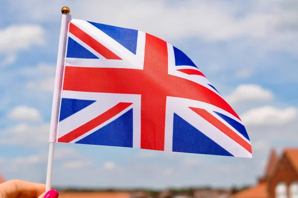 Флаг Национального Союза Джек Великий Британский Красный Белый Синий Цвета — стоковое фото