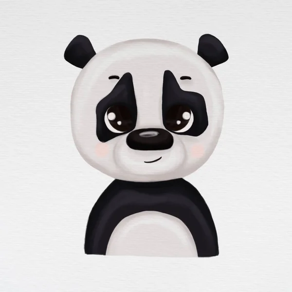 Miś Panda Białym Tle — Zdjęcie stockowe