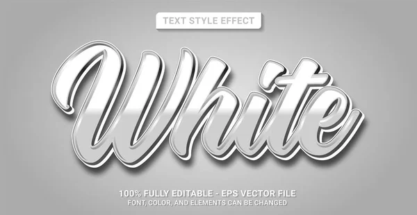 Text Style with White Color Theme. Editable Text Style Effect. Graphic Design Element.