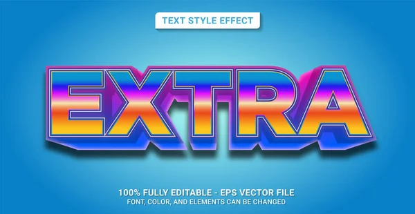 Text Style Extra Theme Editable Text Style Effect Graphic Design — Stock Vector