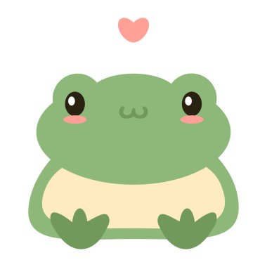Green cute frog hand draw vector illustration. Smiling siting childish toad. Cartoon style vector Green cute frog hand draw vector illustration. Smiling siting childish toad. Cartoon style vector