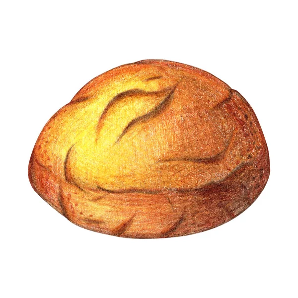 Aquarellbrot vorhanden. Täglich frisches Bio-Gebäck, Brot, Kekse, Baguette, Stecknadel. Vintage isolierte Illustration für Menü, Karte, Poster — Stockfoto