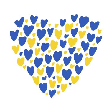 Ukrayna konsept vektör illüstrasyonunda savaşı durdurun. Ukrayna bayrağı ve harita çizimi. Ukrayna 'yı Rusya' dan kurtar.