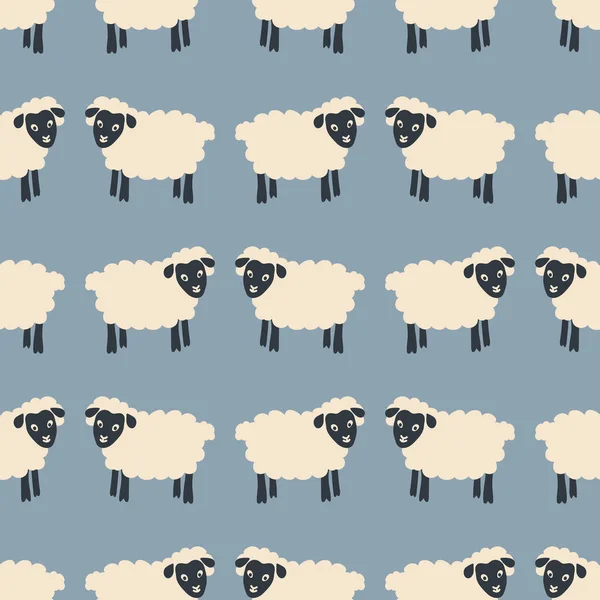 Koyun karalama geçmişi. Koyunların düz çizimi pürüzsüz desen