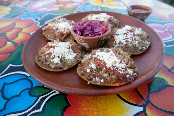 Garnachas Table Oaxacan Restaurant Oaxaca Mexico — Foto de Stock
