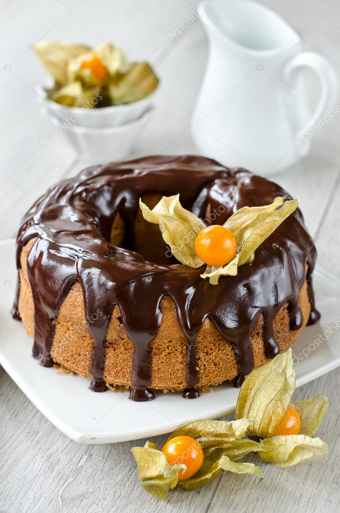 Gateau Glace Au Chocolat Liquide Et Decore Avec Cher D Hiver Image Libre De Droit Par Saschanti17 C