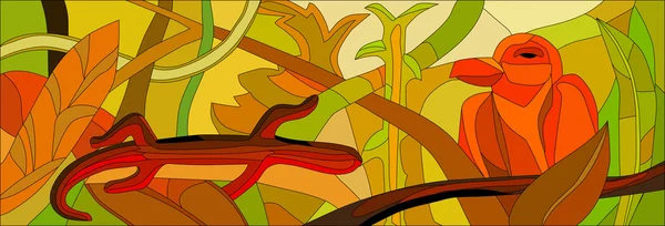 vitray vahşi doğa ile