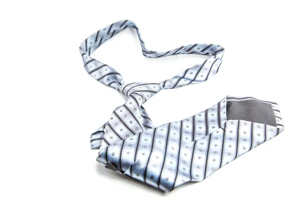 Gray necktie on a white background — Stock Photo, Image