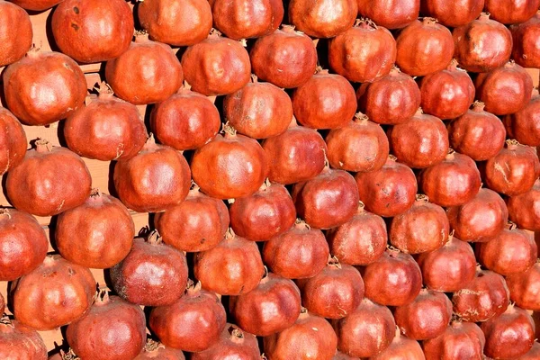 Vörös Érett Gránátalma Háttere — Stock Fotó