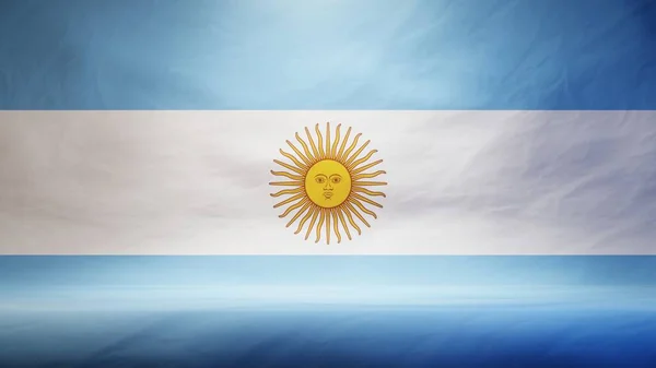 Fondo Estudio Con Bandera Argentina Para Presentación Exhibición Productos Renderizado — Foto de Stock