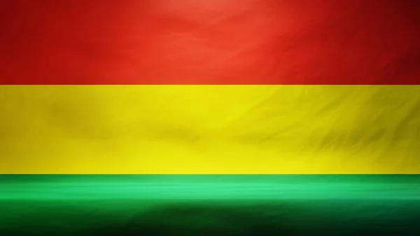 Студийный Фон Драпированным Флагом Боливии Презентации Показа Продукции Рендеринг — стоковое фото