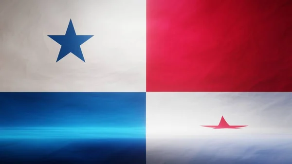 Studio Σκηνικό Ντυμένο Σημαία Του Παναμά Για Παρουσίαση Επίδειξη Προϊόντων — Φωτογραφία Αρχείου