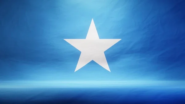 Studiokulisse Mit Drapierter Flagge Somalias Zur Präsentation Oder Produktpräsentation Rendering — Stockfoto