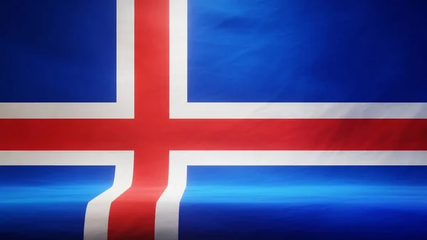 Studio Backdrop Draped Flag Iceland Presentation Product Display Rendering — Stock Photo, Image