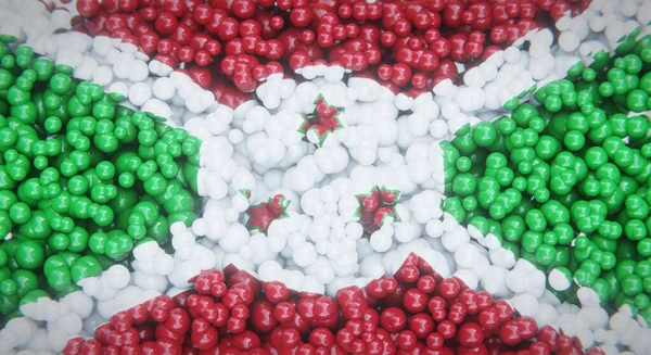 Abstrakt Flagga Burundi Består Flera Bollar Eller Plastbubblor Konceptuell Flaggdesign — Stockfoto