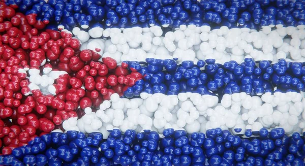 Αφηρημένη Σημαία Της Κούβας Που Αποτελείται Από Πολλαπλές Μπάλες Πλαστικές — Φωτογραφία Αρχείου