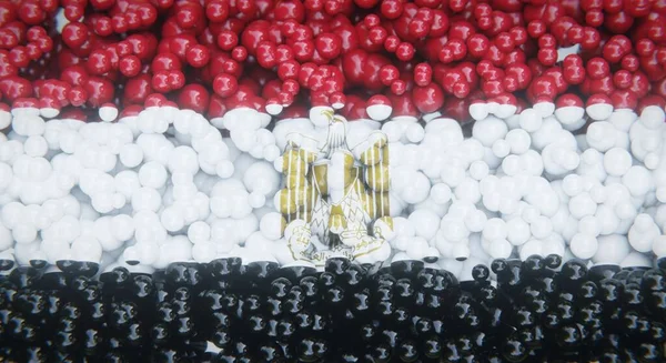 이집트의 깃발은 공이나 플라스틱 거품으로 이루어져 있었습니다 플래그 디자인 렌더링 — 스톡 사진