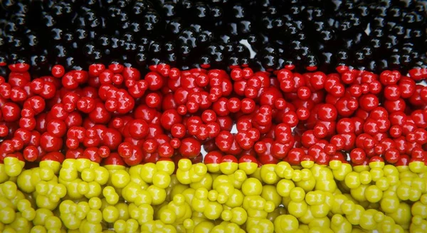 Bandiera Astratta Della Germania Composta Più Palline Bolle Plastica Progettazione — Foto Stock