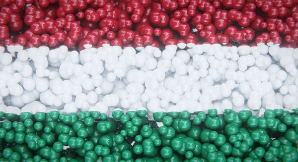 Abstract Flag Hungary Made Multiple Balls Plastic Bubbles Conceptual Flag — Stock Photo, Image