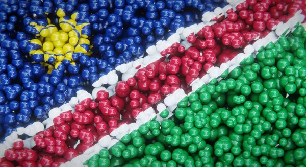 Abstraktní Vlajka Namibie Složená Více Kuliček Nebo Plastových Bublin Koncepční — Stock fotografie