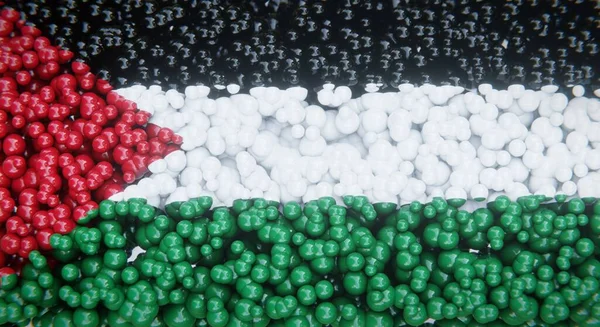 팔레스타인 깃발은 플라스틱 거품으로 이루어져 있었습니다 플래그 디자인 렌더링 — 스톡 사진