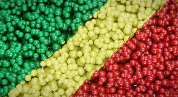 Abstrakt Flagga Kongo Består Flera Bollar Eller Plastbubblor Konceptuell Flaggdesign — Stockfoto