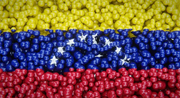 Abstract Flag Venezuela Made Multiple Balls Plastic Bubbles Conceptual Flag — Stock Photo, Image