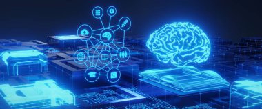 E-öğrenim kavramı, online eğitim. 3B görüntüleme