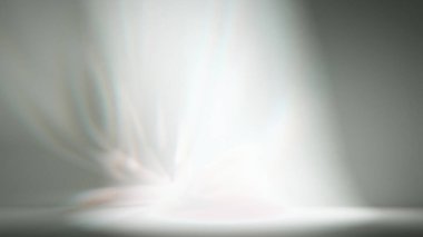 Stüdyo arkaplanı, yukarıdan gelen parlak ışık ve ruhani ışık dağılımı etkisiyle. 3B görüntüleme