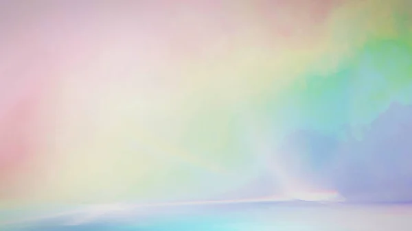 Abstract studio backdrop with rainbow colors and light leak effect