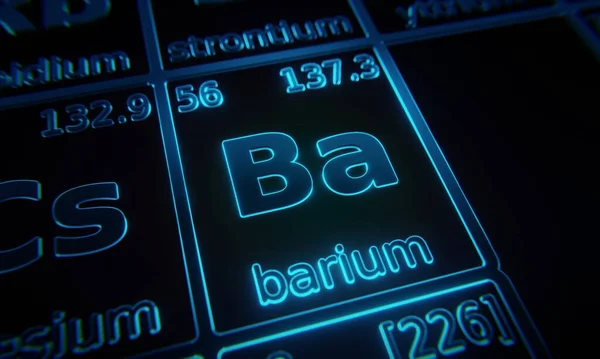 Fokus Auf Das Chemische Element Barium Das Periodensystem Der Elemente — Stockfoto