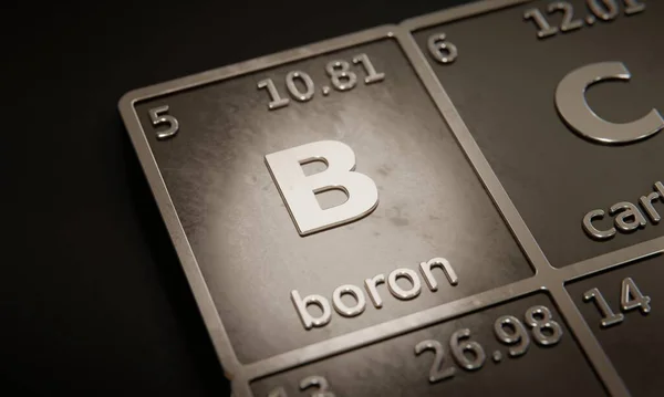 Highlight Chemical Element Boron Periodic Table Elements Rendering — Stock Photo, Image