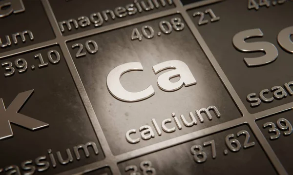 Highlight Chemical Element Calcium Periodic Table Elements Rendering — Stock Photo, Image