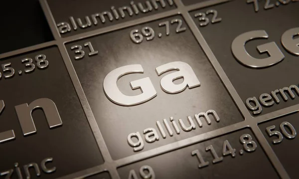 Mettre Évidence Élément Chimique Gallium Dans Tableau Périodique Des Éléments — Photo