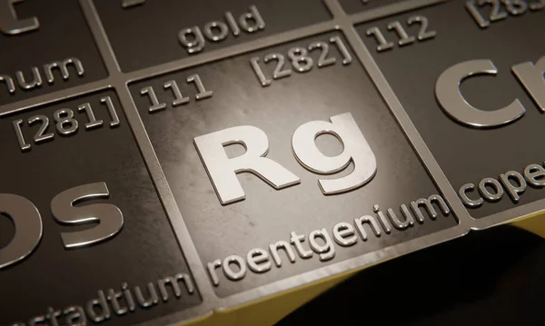 Hoogtepunt Chemisch Element Roentgenium Periodiek Systeem Van Elementen Weergave — Stockfoto
