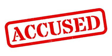 Suçlanan Kırmızı Kauçuk Damga Vektörü