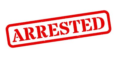 Tutuklu Kırmızı Kauçuk Damga Vektörü